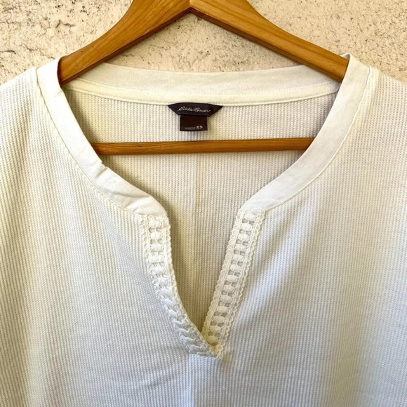 Eddie Bauer Thermal Long Sleeve Top White Size XS - Picture 2 of 6
